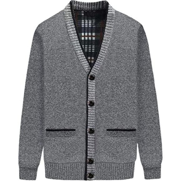 Sweaters Mens Shawl Collar Cardigans Slim Fit Button Cable Light Grey Poshmark